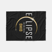 Totaal Zonsverduistering 2024 Ohio America Spring Fleece Deken (Voorkant (Horizontaal))