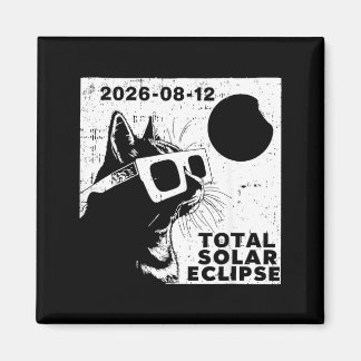 Totaal Zonsverduistering 2026 Kattenliefhebber Magneet
