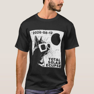 Totaal Zonsverduistering 2026 Kattenliefhebber T-shirt