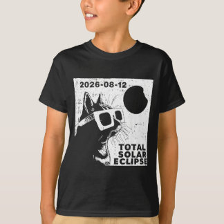 Totaal Zonsverduistering 2026 Kattenliefhebber T-shirt