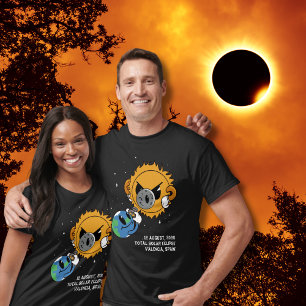 Totaal Zonsverduistering 2026 Spanje Photobomb T-shirt