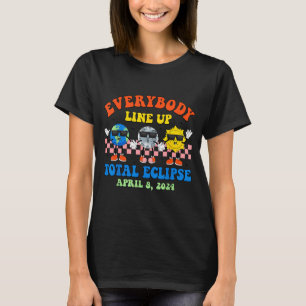 Totaal Zonsverduistering Aarde Maan Zon T-shirt
