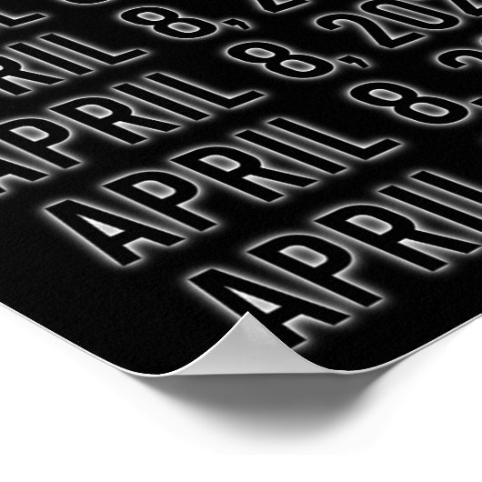 Totaal Zonsverduistering April 8 2024 Totaal 1 Poster (Hoek)