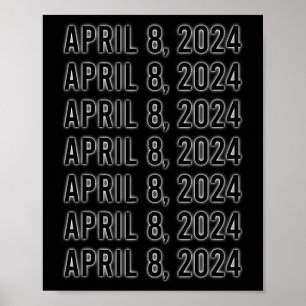 Totaal Zonsverduistering April 8 2024 Totaal 1 Poster