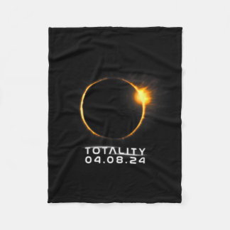 Totaal Zonsverduistering April 8 2024 Totaal Fleece Deken
