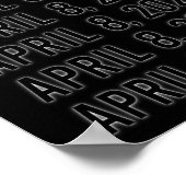 Totaal Zonsverduistering April 8 2024 Totaal Poster (Hoek)