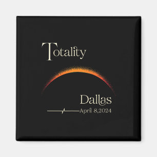 Totaal zonsverduistering Dallas Texas Totaal zonne Magneet