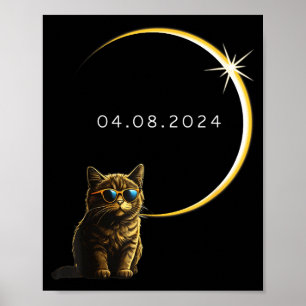 Totaal Zonsverduistering Kattot 2024 Totaliteit Gr Poster