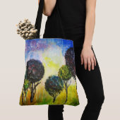Totaalprint-tas 'Whimsical Forest' Tote Bag (Dichtbij)