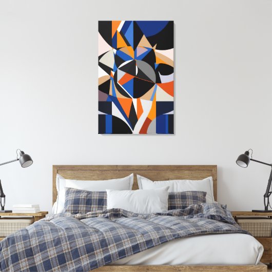 Total Abstraction Canvas Afdruk (Insitu (Slaapkamer))