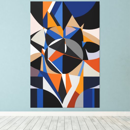 Total Abstraction Canvas Afdruk (Insitu (Houten vloer))