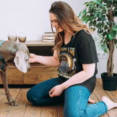 Total Eclipse 2024 bewerkbare datum Schattige Dog  T-shirt