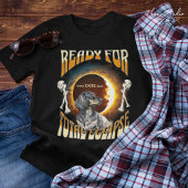 Total Eclipse 2024 bewerkbare datum Schattige Dog T-shirt