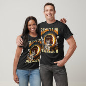 Total Eclipse 2024 bewerkbare datum Schattige Dog  T-shirt (Unisex)