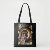 Total Eclipse 2024 bewerkbare datum Schattige Dog  Tote Bag (Voorkant)