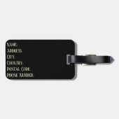 Total Eclipse 2024 Retro Groovy 60's 70's vibe Bagagelabel (Achterkant horizontaal)