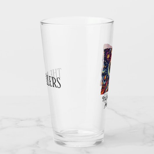 Total Eclipse 2024 Retro Groovy 60's 70's vibe Glas (Rechts)