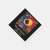 Total Eclipse 2024 Retro Groovy 60's 70's vibe Servet (Hoek)