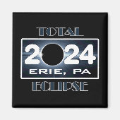 Total Eclipse Erie PA 2024 Pad van Totaliteit Magneet (Voorkant)