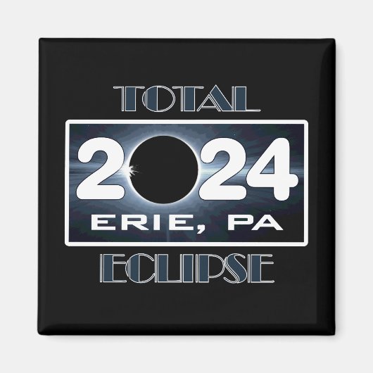 Total Eclipse Erie PA 2024 Pad van Totaliteit Magneet (Voorkant)