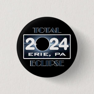 Total Eclipse Erie PA 2024 Pad van Totaliteit Ronde Button 3,2 Cm
