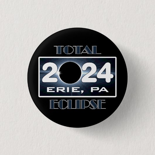 Total Eclipse Erie PA 2024 Pad van Totaliteit Ronde Button 3,2 Cm (Voorkant)