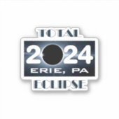 Total Eclipse Erie PA 2024 Pad van Totaliteit Sticker (Voorkant)