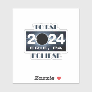 Total Eclipse Erie PA 2024 Pad van Totaliteit Sticker
