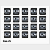 Total Eclipse Erie PA 2024 Pad van Totaliteit Vierkante Sticker (Vel)