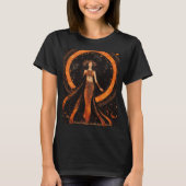 Total Eclipse of the Sun Goddess 2024 Zwart T-shirt (Voorkant)
