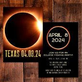 Total Eclipse Texas 2024 gepersonaliseerd Kaart