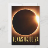 Total Eclipse Texas 2024 gepersonaliseerd Kaart (Voorkant)