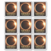 Total Eclipse Texas 2024 gepersonaliseerd Sticker (Voorkant)