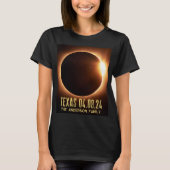 Total Eclipse Texas 2024 gepersonaliseerd T-shirt (Voorkant)