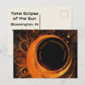 Total Eclipse van de Sun Custom BRIEFKAART (Voorkant / Achterkant)