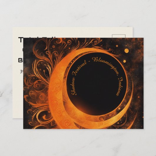 Total Eclipse van de Sun Custom BRIEFKAART (Voorkant / Achterkant)