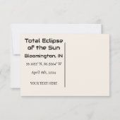 Total Eclipse van de Sun Custom BRIEFKAART (Achterkant)