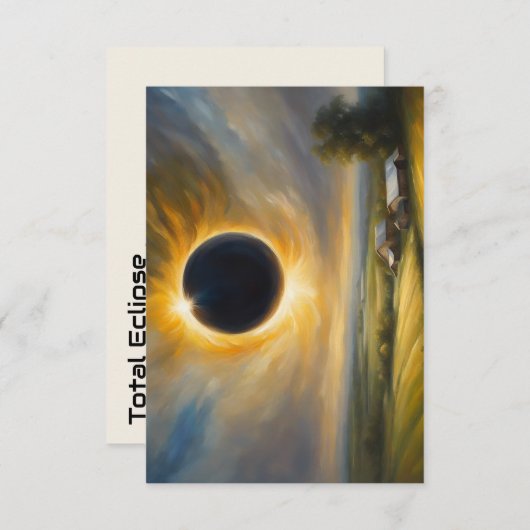 Total Eclipse van de Sun Custom BRIEFKAART (Voorkant / Achterkant)