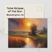 Total Eclipse van de Sun Custom BRIEFKAART (Voorkant / Achterkant)