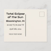 Total Eclipse van de Sun Custom BRIEFKAART (Achterkant)