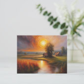 Total Eclipse van de Sun Custom BRIEFKAART (Staand voorkant)