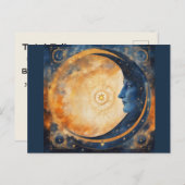 Total Eclipse van de Sun Custom BRIEFKAART (Voorkant / Achterkant)