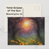 Total Eclipse van de Sun Custom BRIEFKAART (Voorkant / Achterkant)