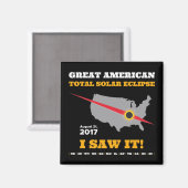 Total Solar Eclipse - 2017 - ik heb het gezien! Magneet (Voorkant / Achterkant)