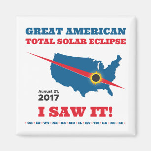 Total Solar Eclipse - 2017 - ik heb het gezien! Magneet