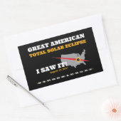Total Solar Eclipse - 2017 - ik heb het gezien! Rechthoekige Sticker (Envelop)