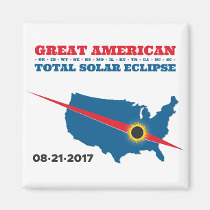 Total Solar Eclipse - 2017 - ik zag het! Magneet