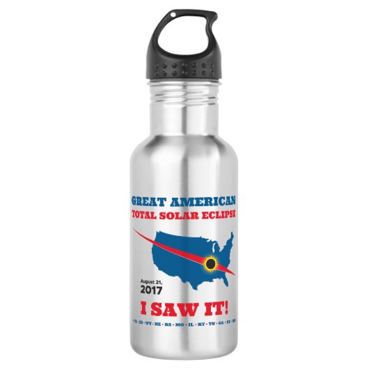 Total Solar Eclipse - 2017 - ik zag het! Waterfles (Voorkant)