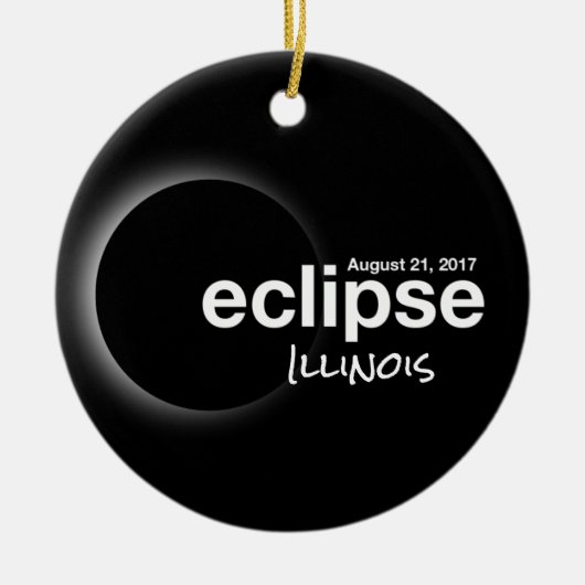 Total Solar Eclipse 2017 - Illinois Keramisch Ornament (Voorkant)
