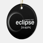 Total Solar Eclipse 2017 - Illinois Keramisch Ornament (Links)